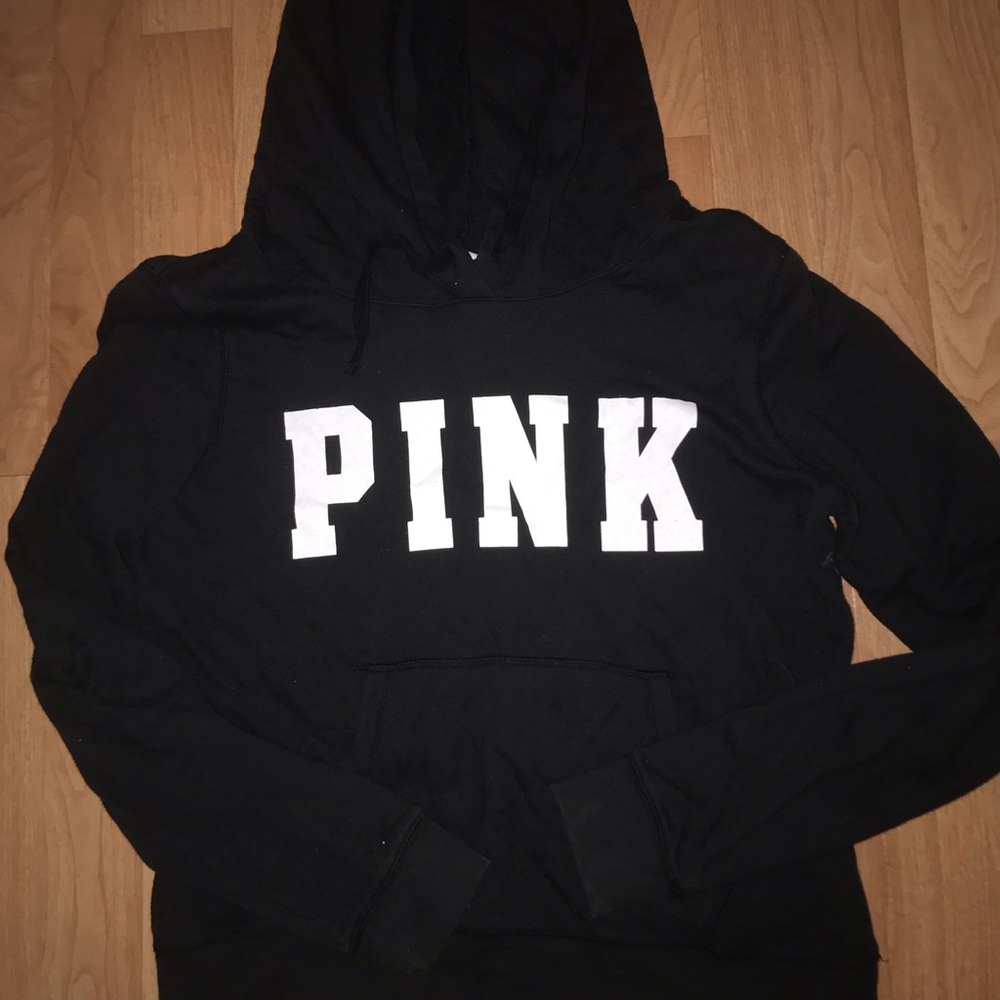 Victoria Secret PINK plain black hoodie